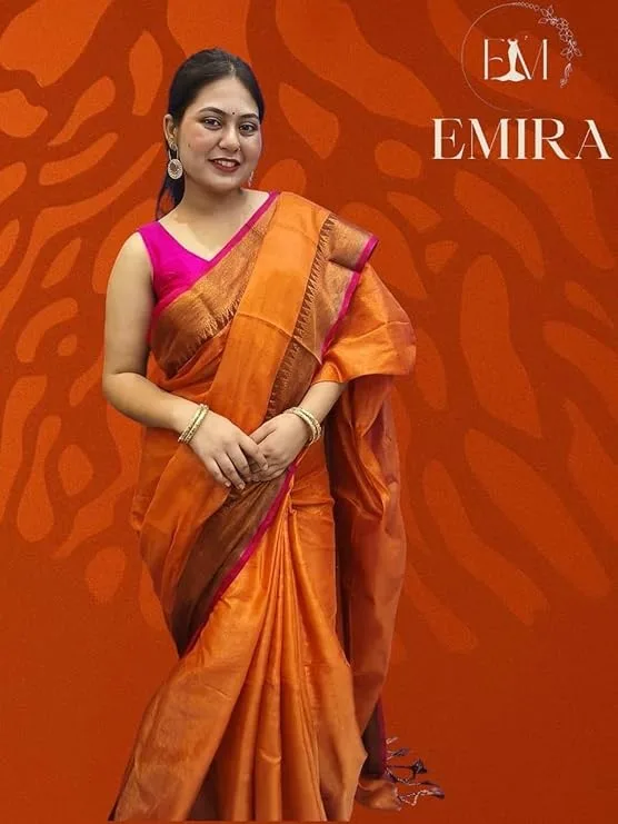 FK Lumen Saree for Women – Navy