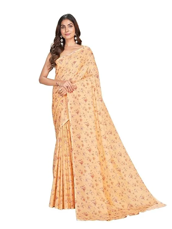 FK Drift Saree for Women – Mustard