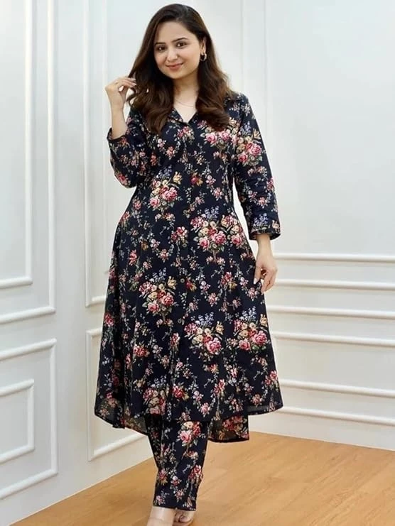 FK Haven Kurta Set for Women – Cocoa